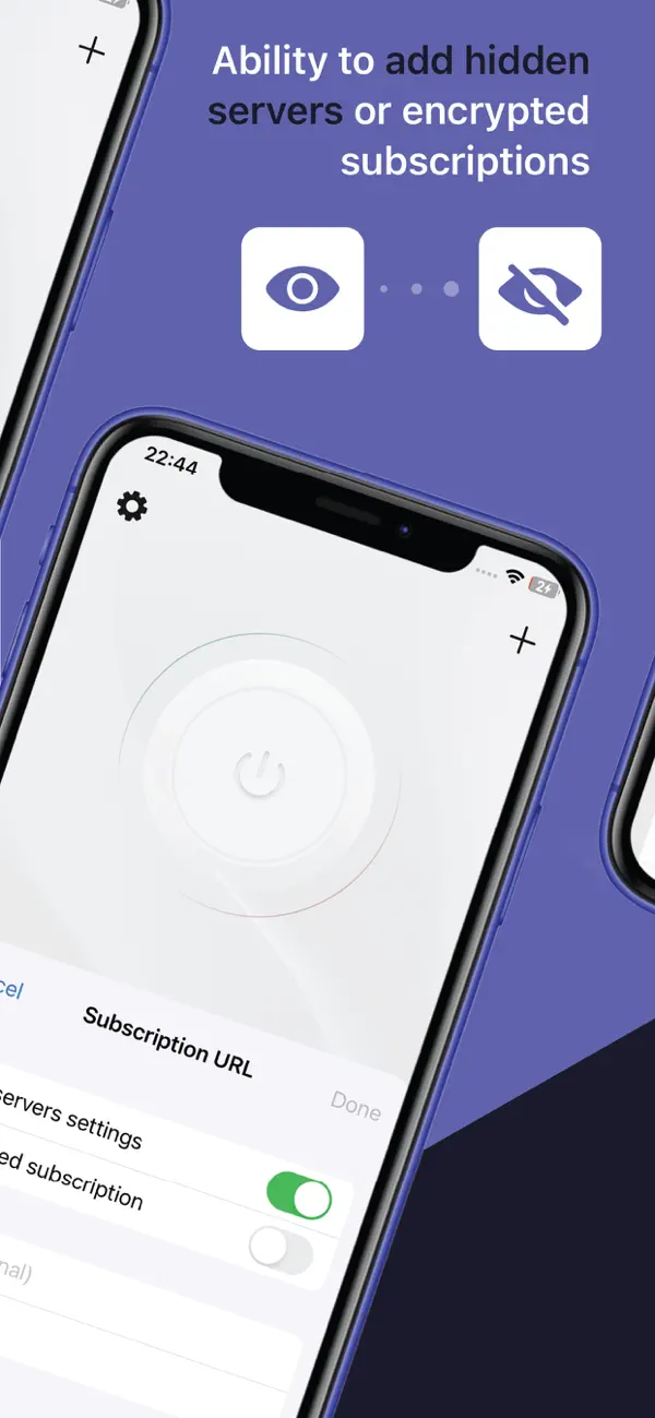 Экран добавления подписки в Happ на iPhone